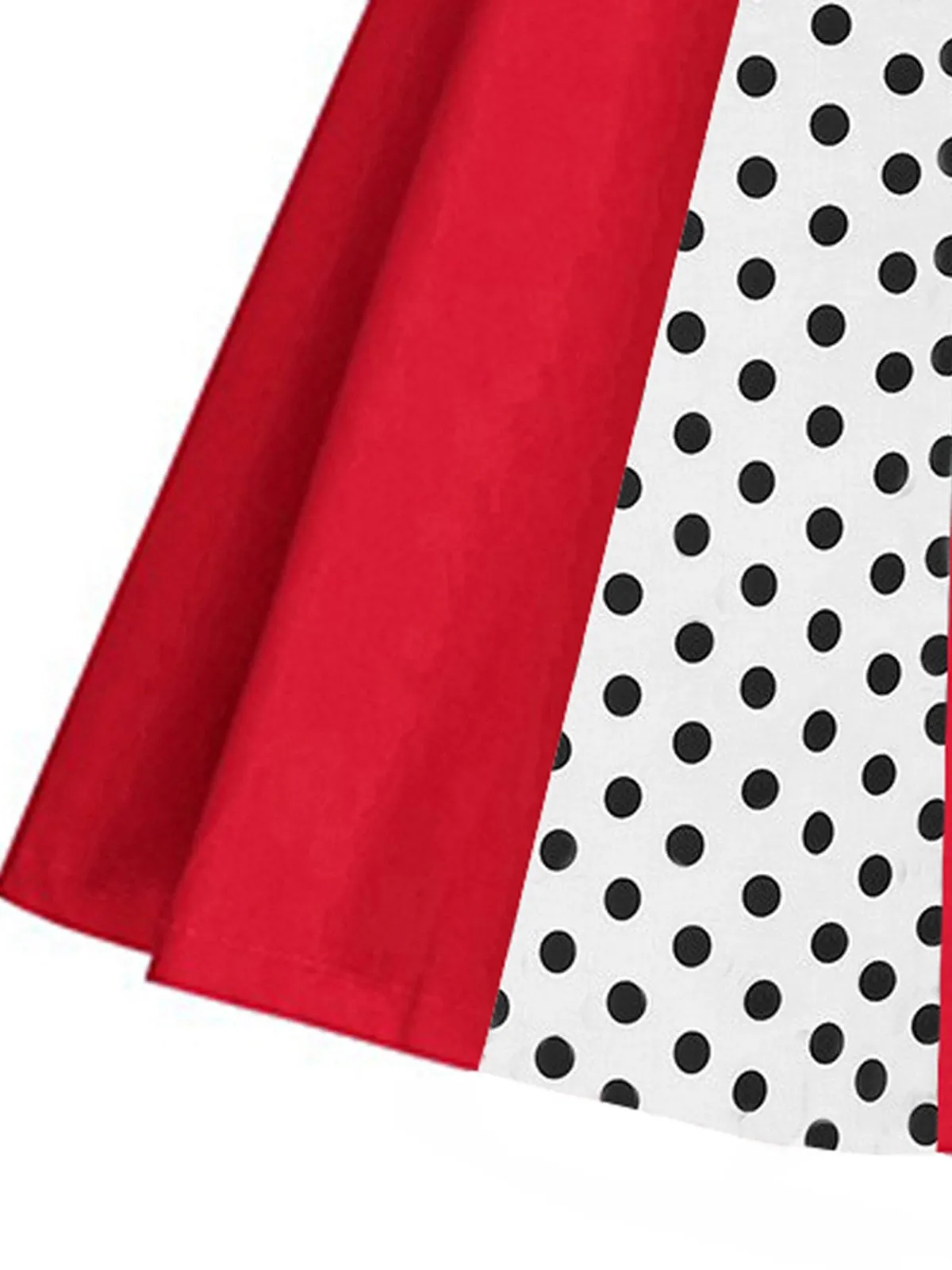 1950s Polka Dot Patchwork Swing Dress