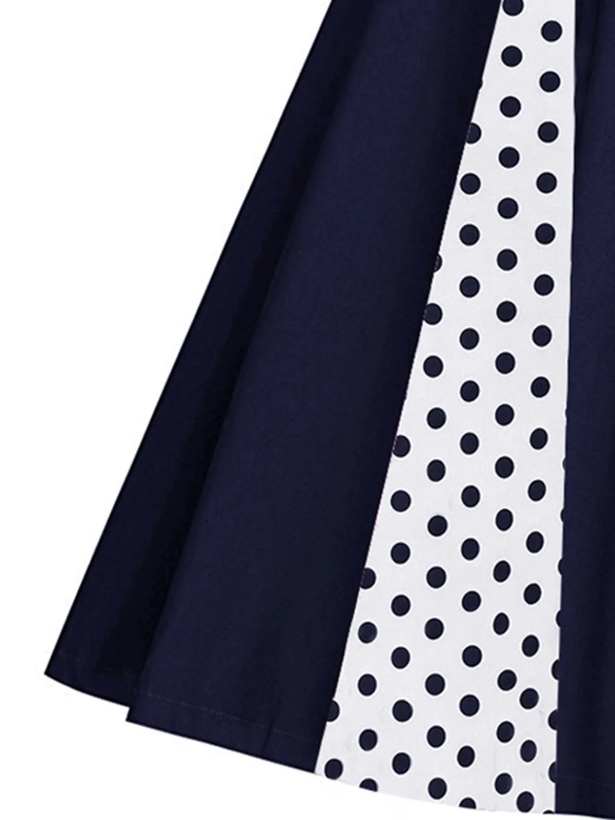 1950s Polka Dot Patchwork Swing Dress