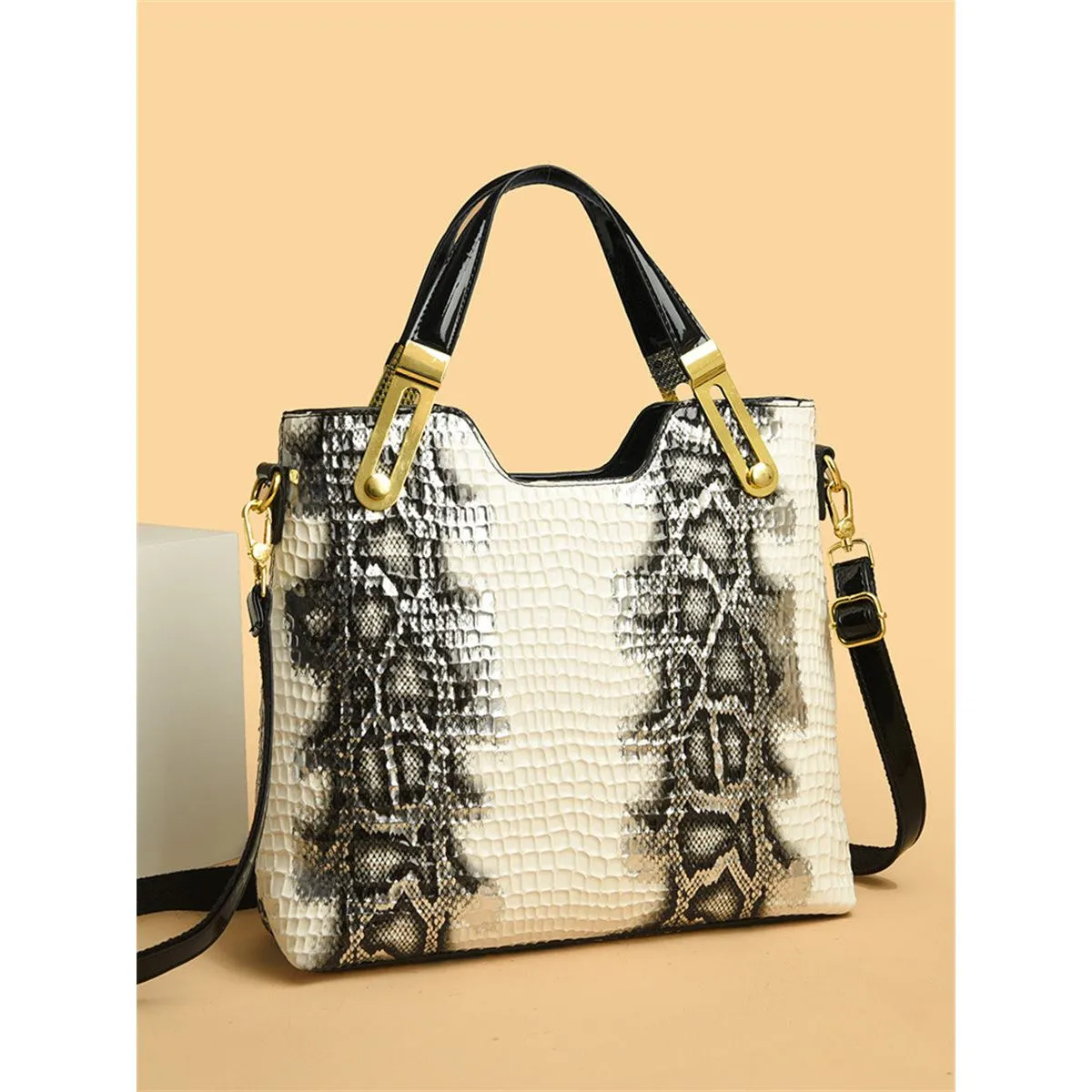 AlliCroco Sequined Zipper Shoulder Bag