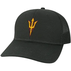 Arizona State Sun Devils Black Mid-Pro Snapback Adjustable Trucker Hat