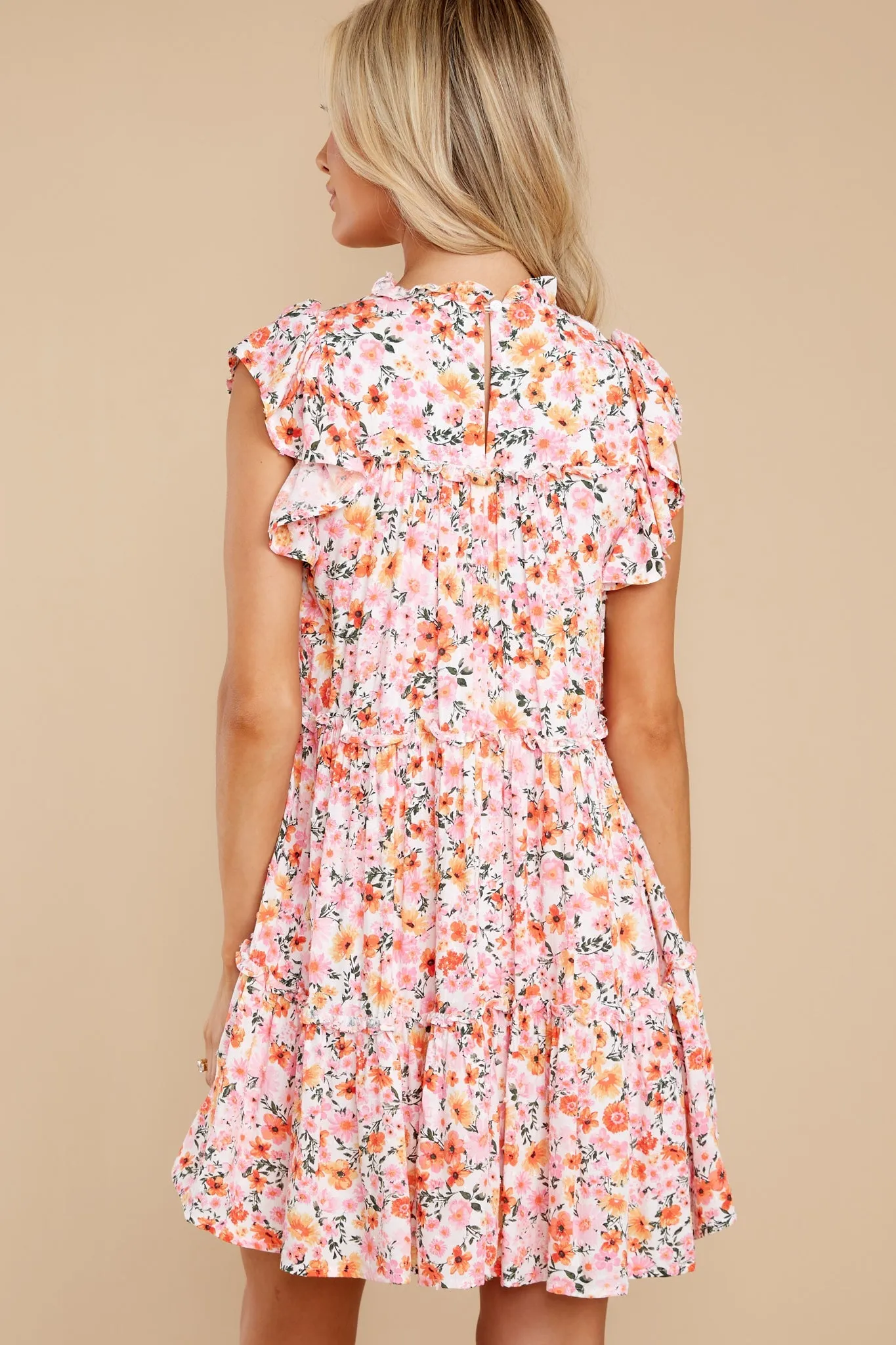 Beautiful Blossoms Pink Floral Print Dress