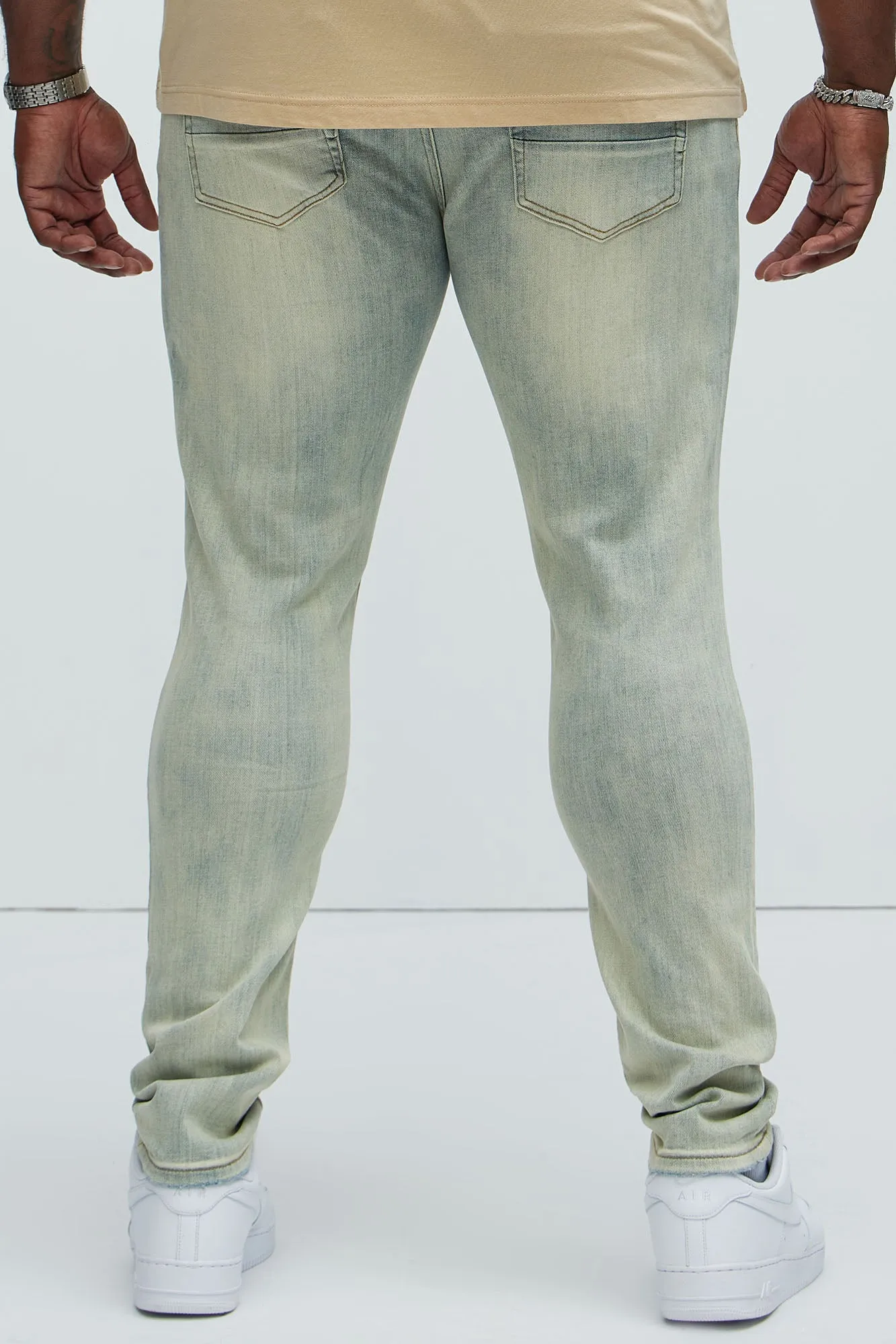 Bet On It Ripped And Repair Skinny Jeans - Medium Wash