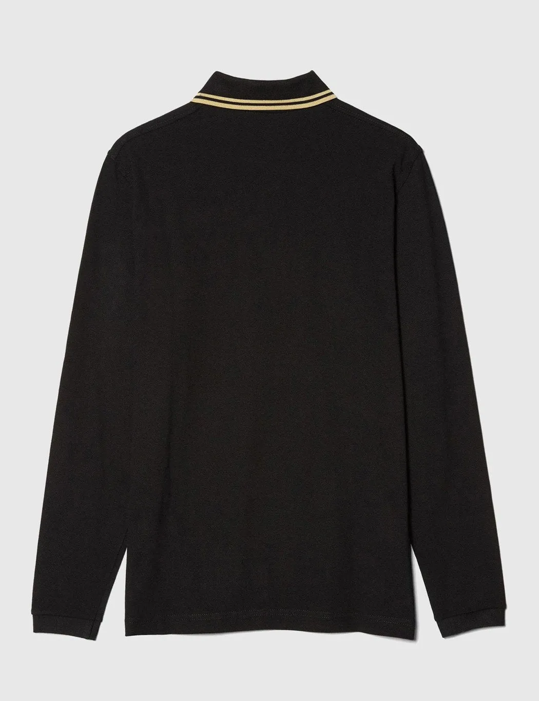 Fred Perry Twin Tipped Long Sleeve Polo Shirt - Black