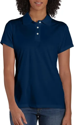 Hanes Sport Women's Cool DRI Performance Polo,Navy,Large