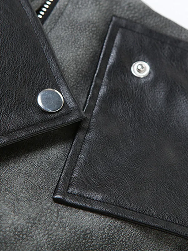 Loose Wide Leg High-Waisted Split-Joint Zipper Pants Trousers