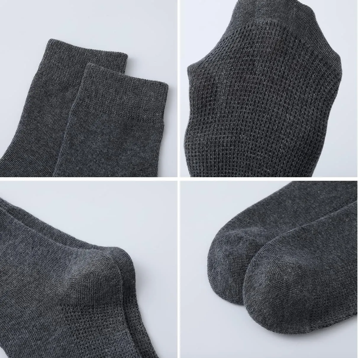 Marchare Girls Crew Socks Seamless Kids Socks Cotton School Socks White Black Grey Navy 6 Pack