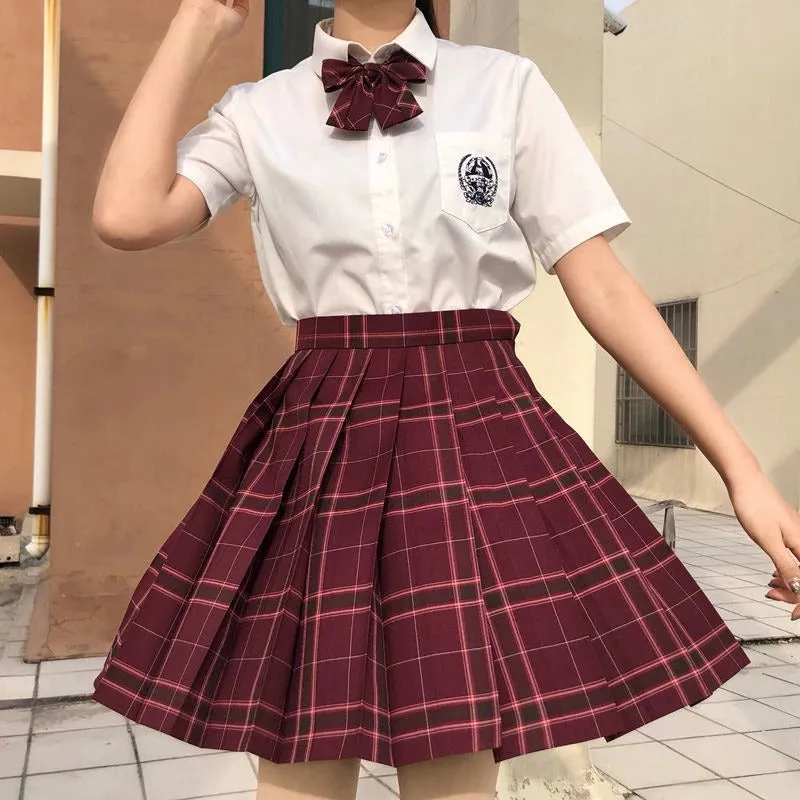 Plaid Summer High Waist Pleated Mini Skirts