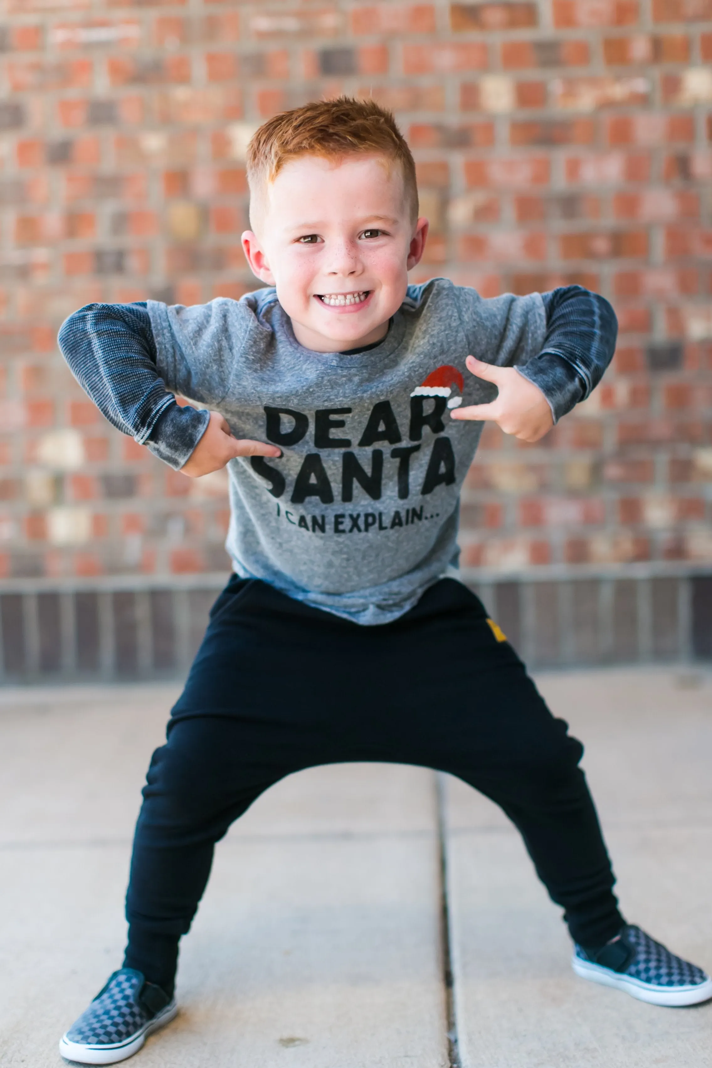 Retro Brand - Dear Santa Tee in Heather Grey
