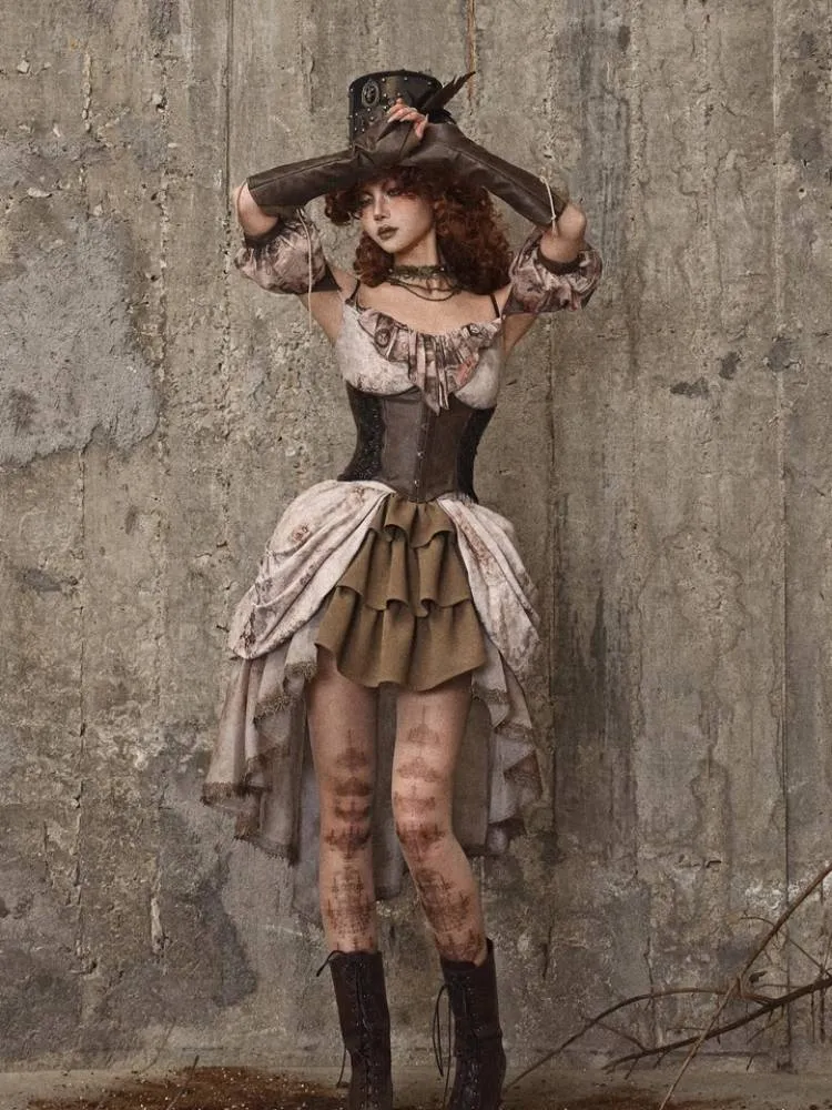 Retro lace corset【s0000008171】