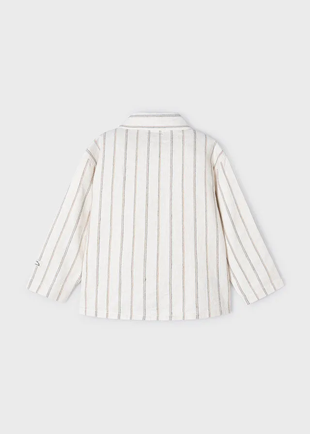 SS24 Mayoral Boys Ivory Striped Shorts Set 3119