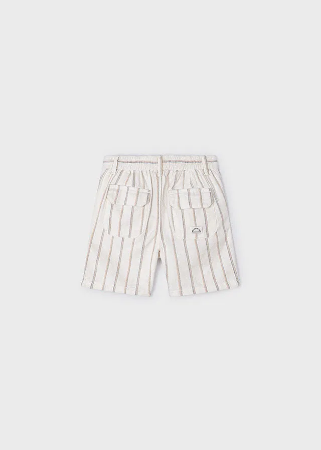 SS24 Mayoral Boys Ivory Striped Shorts Set 3119