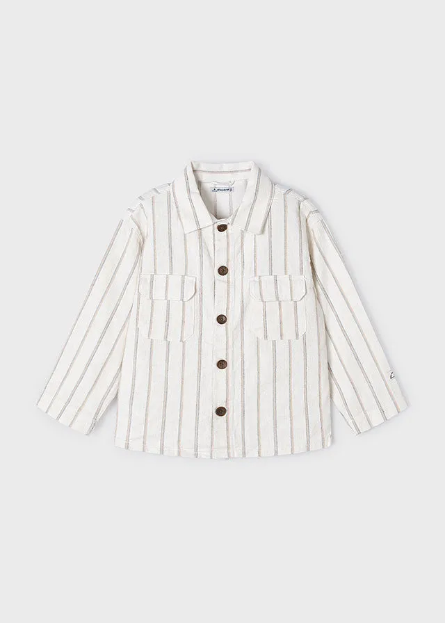 SS24 Mayoral Boys Ivory Striped Shorts Set 3119