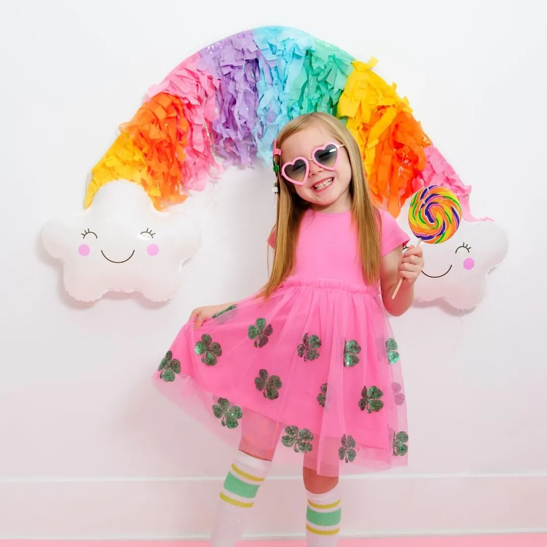 Sweet Wink Girls Pink Shamrock St Patricks Tutu Dress