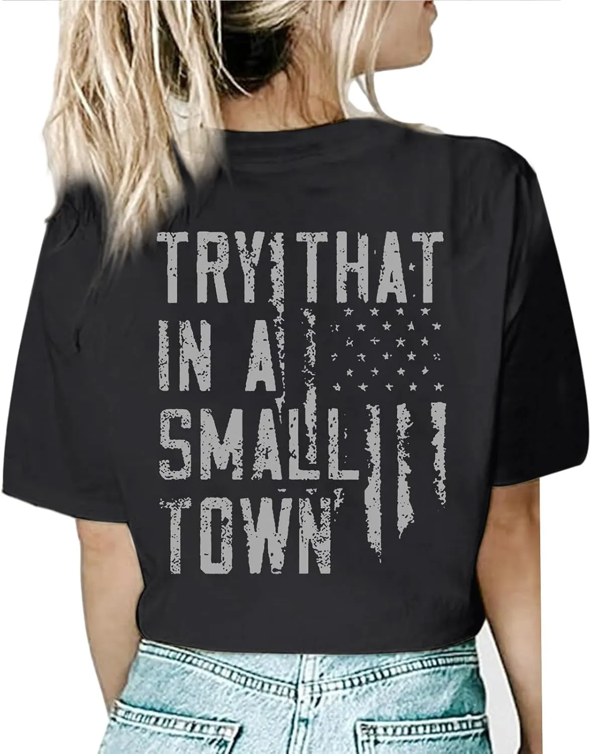 Womens Oversized Graphic Country Concert Tees Vintage Cowgirl Western Shirts Rock Band T Shirts Cotton Loose Fit